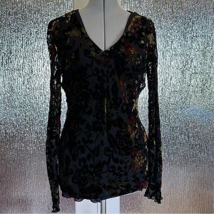 Vintage Velvet Detail Top